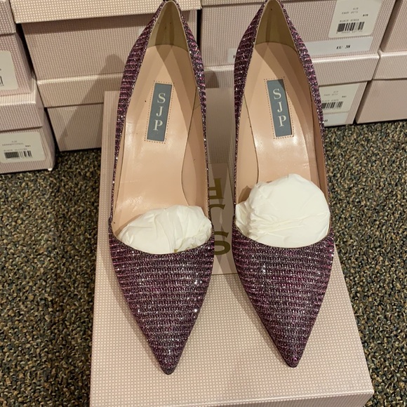SJP by Sarah Jessica Parker Glittery Purple Heels - Picture 1 of 4